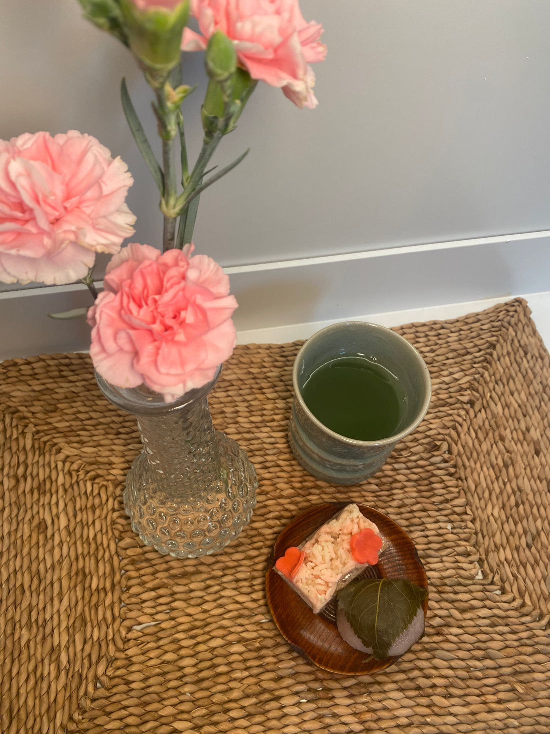 A Simple Spring Tea Moment: Kuki-Matcha + Wagashi