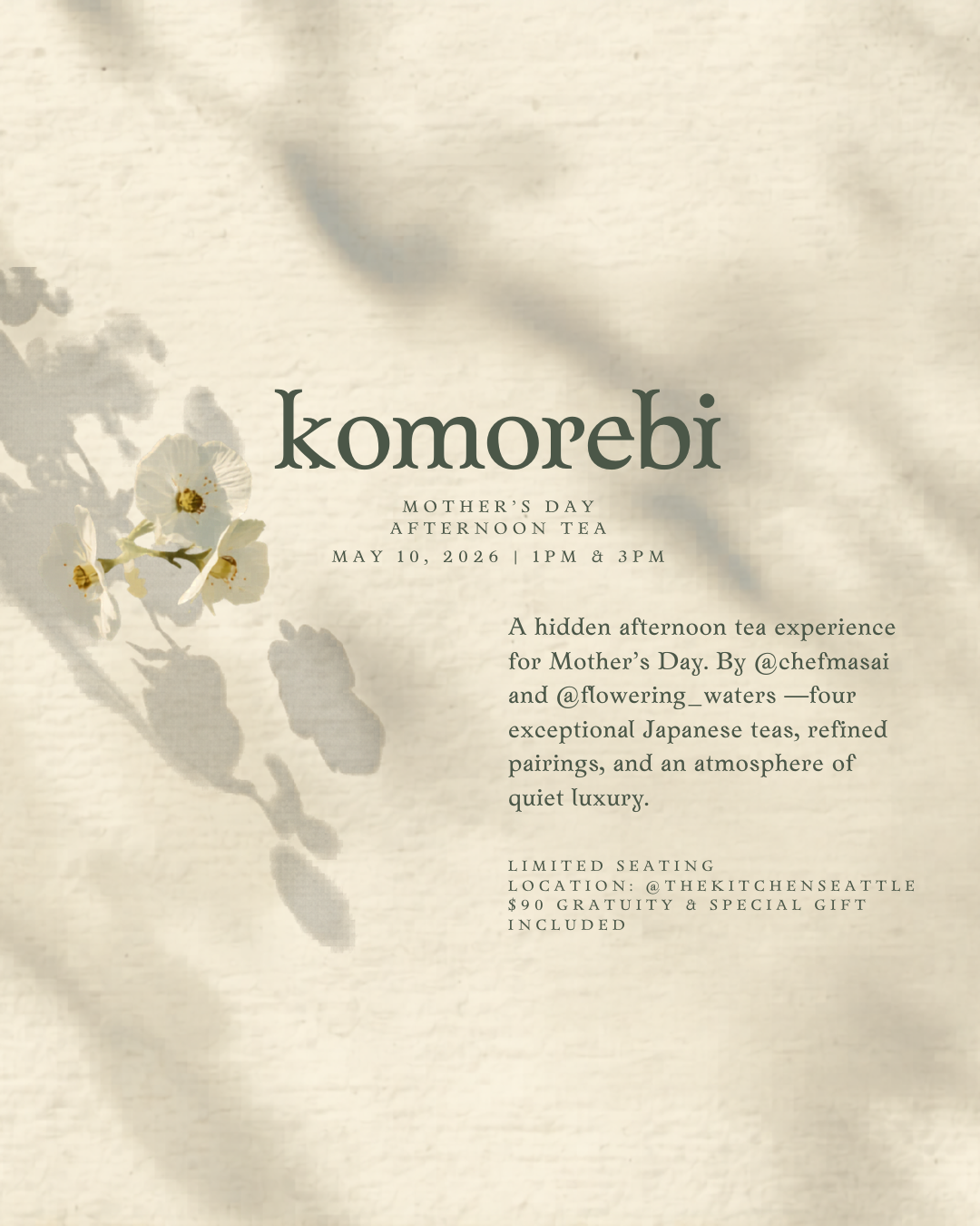 Komorebi: A Mother’s Day Tea Experience
